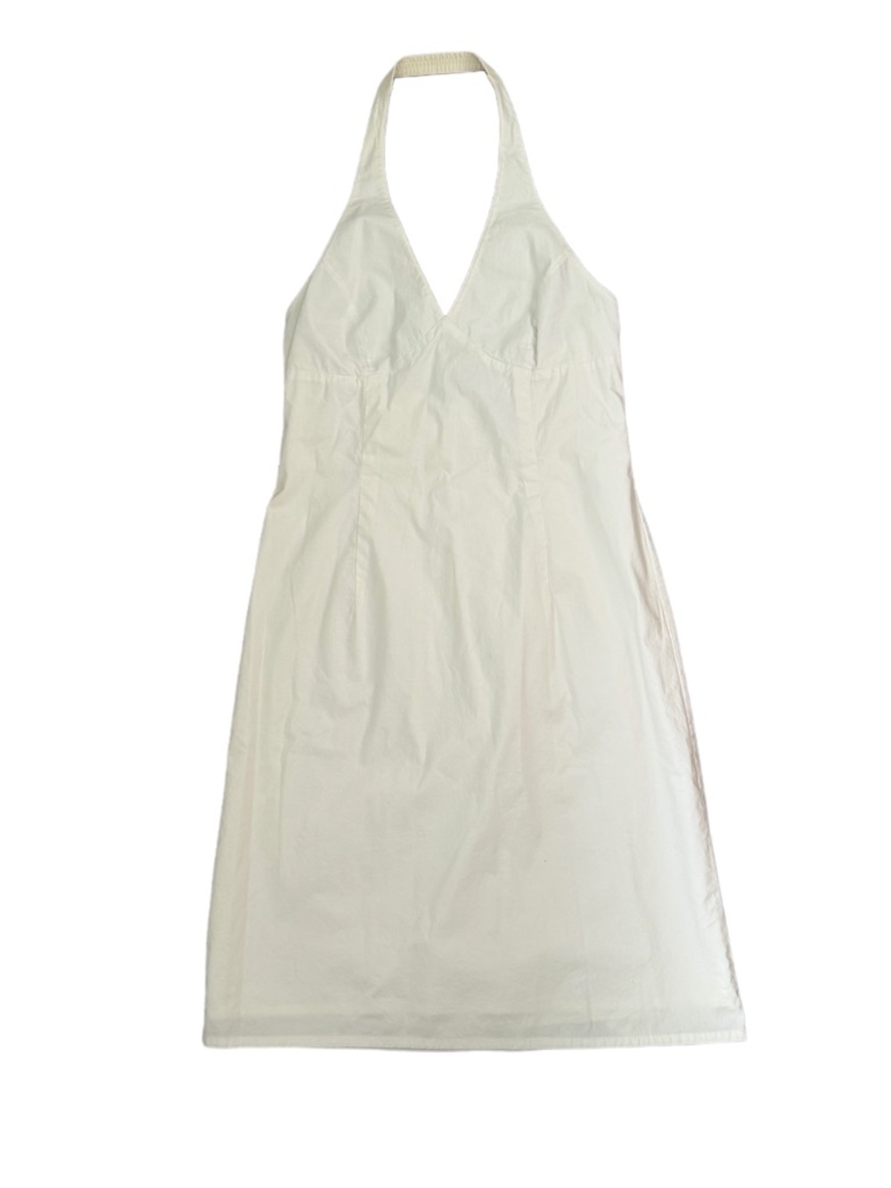 The Limited White Stretch Halter Dress